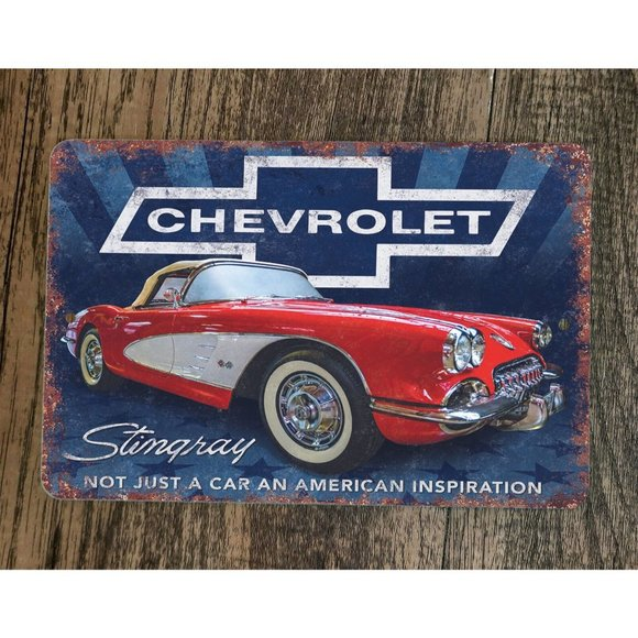 Stingray Not‎ Just a Car Chevy Chevrolet 8x12 Metal Wall Garage Sign Poster - Picture 1 of 1